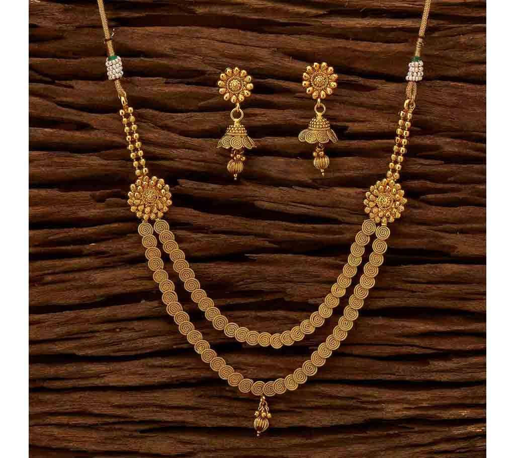 CLASSIC GOLD PLATED NECKLACE SET 13446 (by Pink Point - KJ13446) বাংলাদেশ - 659227