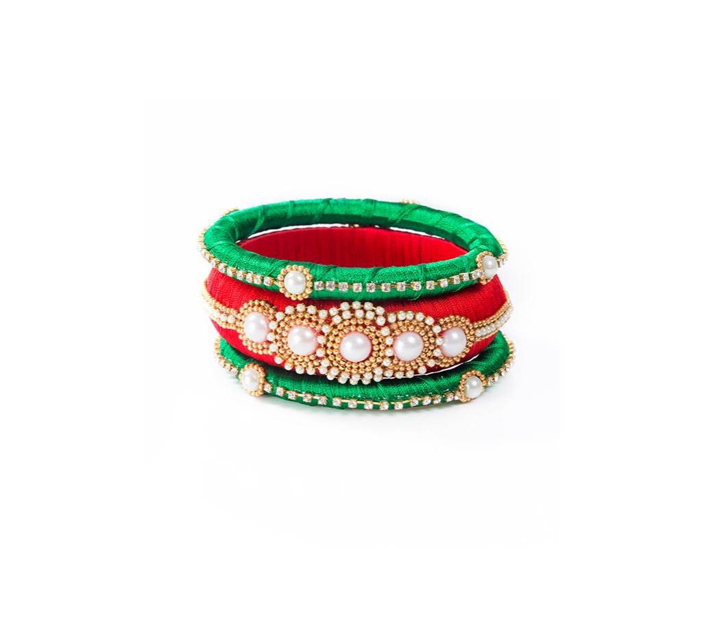 Red & Green  Color Silk বেঙ্গল সেট বাংলাদেশ - 661565