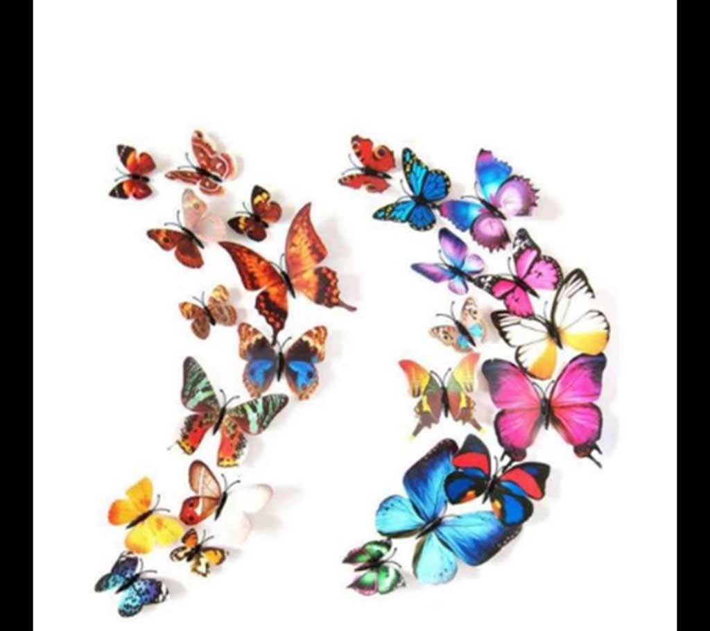 Butterfly Wall Sticker- 12 Pcs বাংলাদেশ - 758941