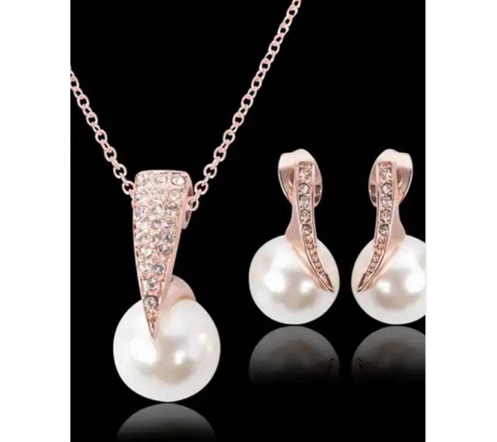 Chia Fashion Gold Plated Pearl Necklace Set (by Pink Point - CHIA88) বাংলাদেশ - 689415