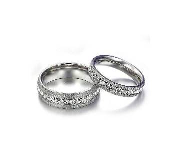 Silver Alloy Couple Finger Ring