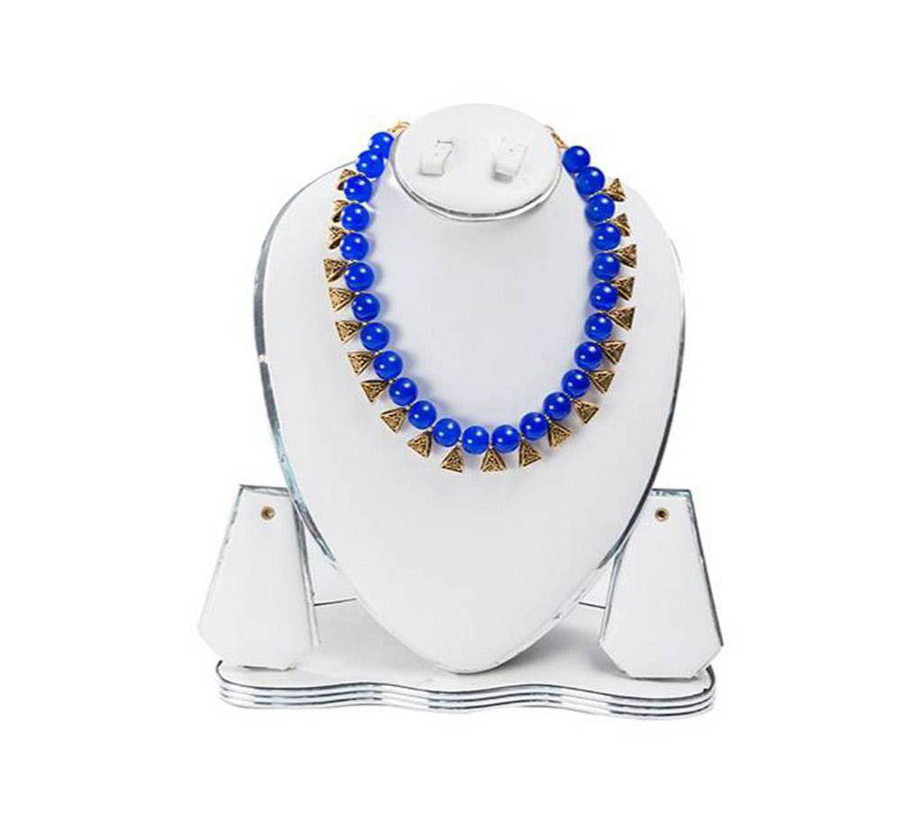 Blue Color Artificial Pearl Necklace 764796 buy from Rongdhonu Crafts
