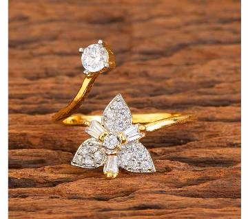 CZ DELICATE RINGS WITH 2 TONE PLATING 59265 (by Pink Point - KJ59265)