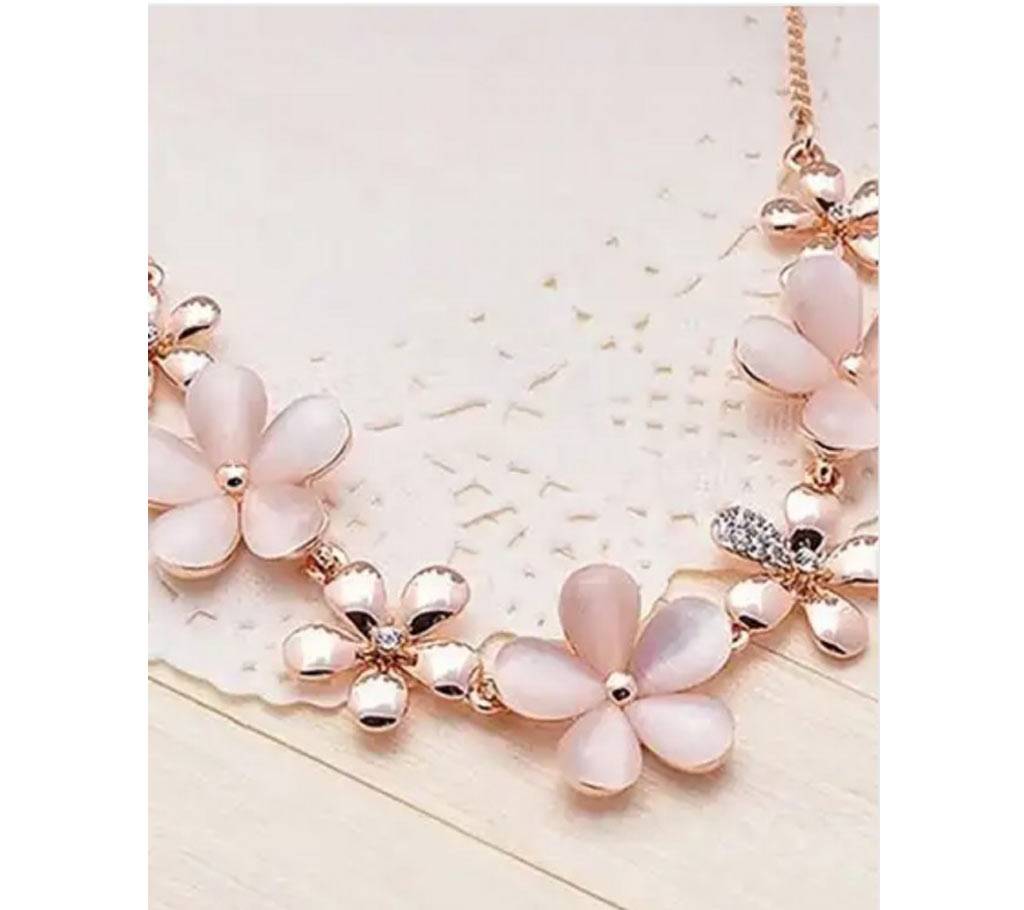 Chia Fashion Chia Fashion Gold Plated Flower Stone Necklace (by Pink Point - CHIA117)Angel Wings Necklace (by Pink Point - CHIA114) বাংলাদেশ - 694122