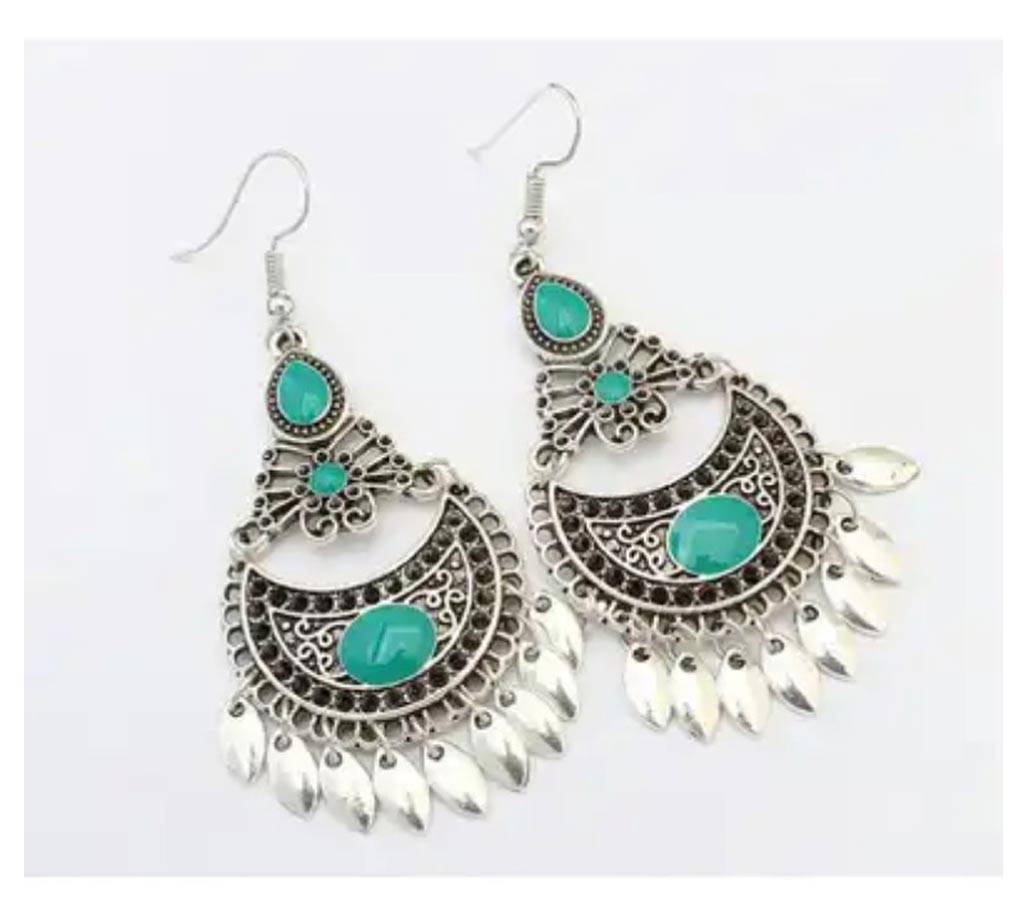 Chia Fashion tassel drop green earrings (by Pink Point - CHIA116A) বাংলাদেশ - 695551