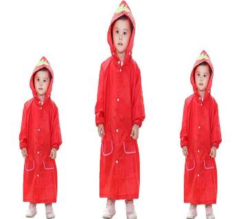 Light & Breathable Oxford Cloth Raincoat for Kids - Red