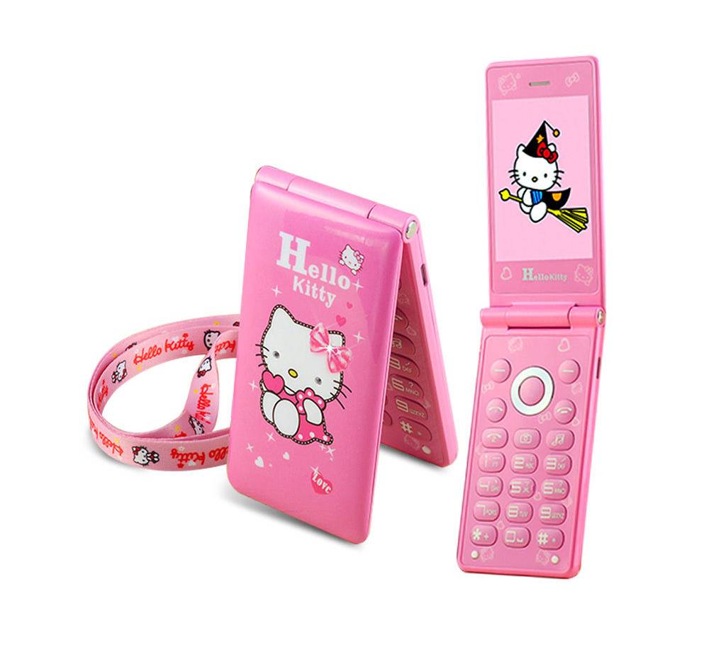 Hello Kitty D10 ডুয়েল সিম টাচ ডিসপ্লে ফোল্ডিং ফোন বাংলাদেশ - 755034