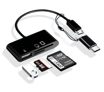 3 In 1 Mobile OTG কার্ড রিডার ফর Micro USB Port And Type-C input