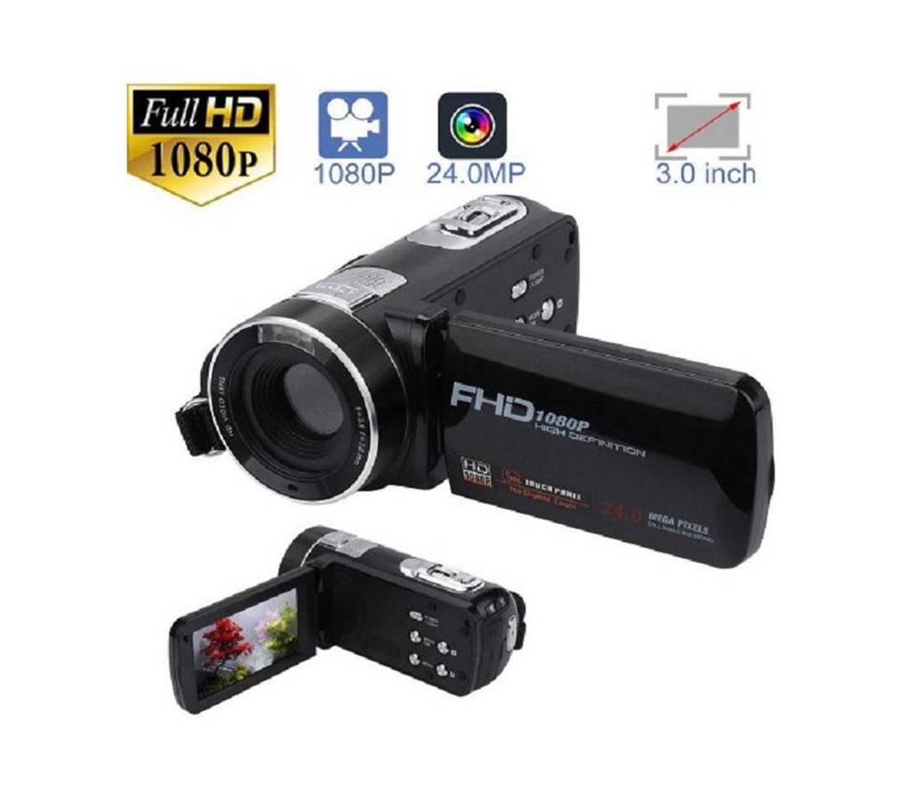 F3 ভিডিও ক্যামেরা 3.0 inch Touch Display Camcorder 24.0MP 16X Digital Zoom Night Vision Handy Camera বাংলাদেশ - 1072349