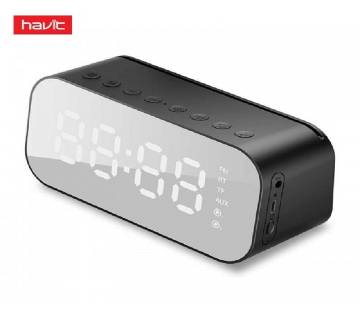 HAVIT MX701 Bluetooth Speaker Alarm Clock Wireless LED Display With FM Radio Support Aux TF USB Music Player