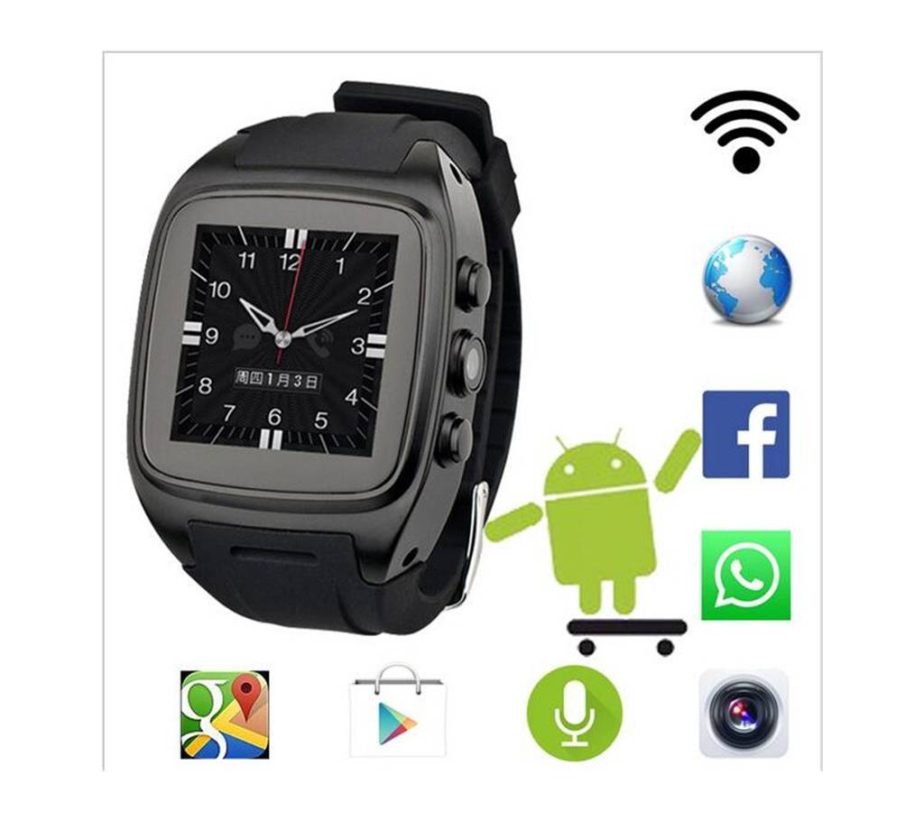 X01 Android 3G Wifi স্মার্ট মোবাইল ওয়াচ ওয়াটারপ্রুফ বাংলাদেশ - 900676