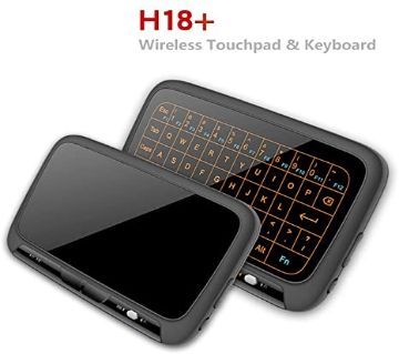H18 Plus মিনি ওয়্যারলেস কিবোর্ড  with Touchpad Backlit Light