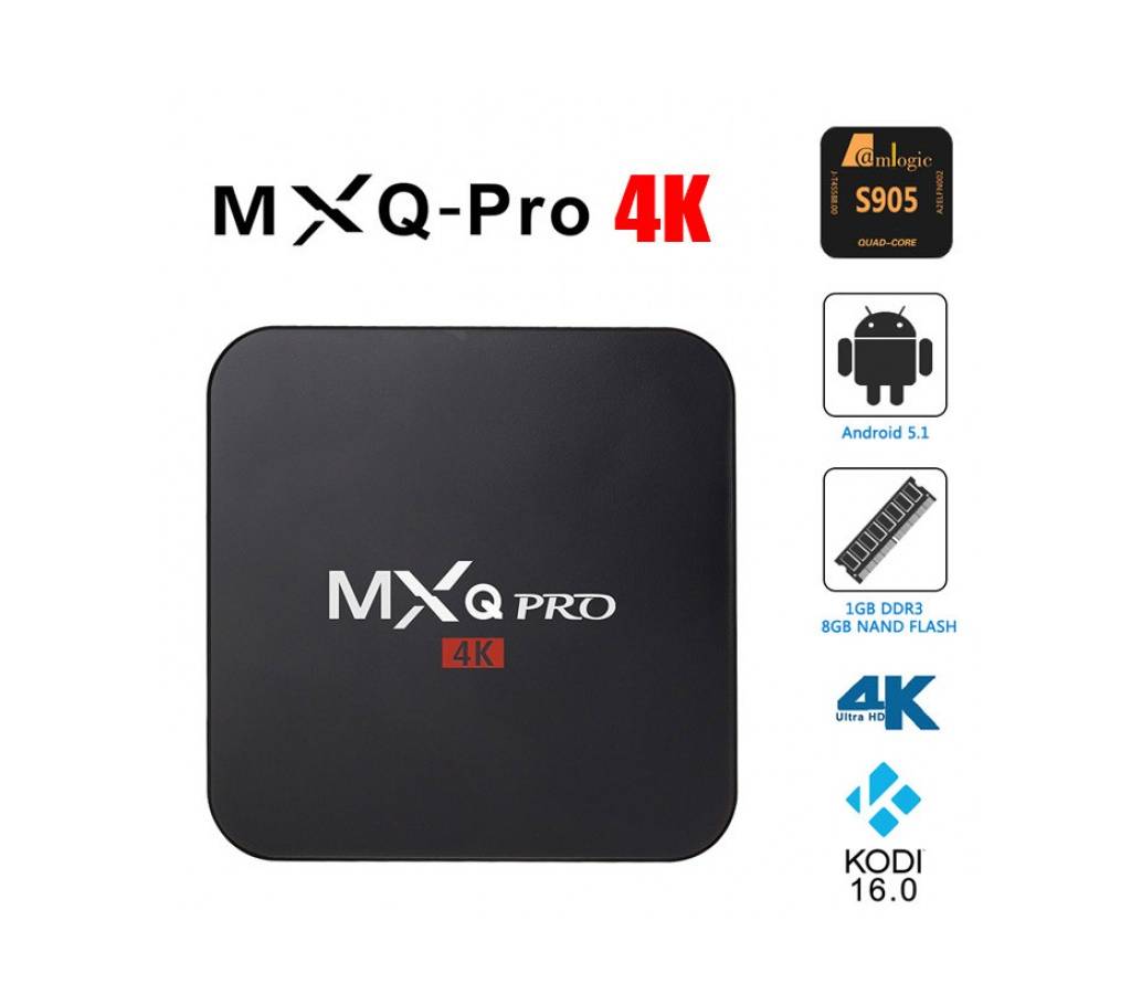 MXQ Pro 4K এনড্রয়েড টিভি বক্স 1GB RAM Wifi Play Store বাংলাদেশ - 1076007