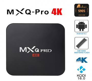 MXQ Pro 4K Android TV BOX 1GB RAM Wifi Play Store