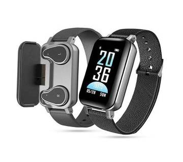 T89 Smartwatch TWS Bluetooth Headphone Fitness Bracelet Heart Rate Monitor Waterproof
