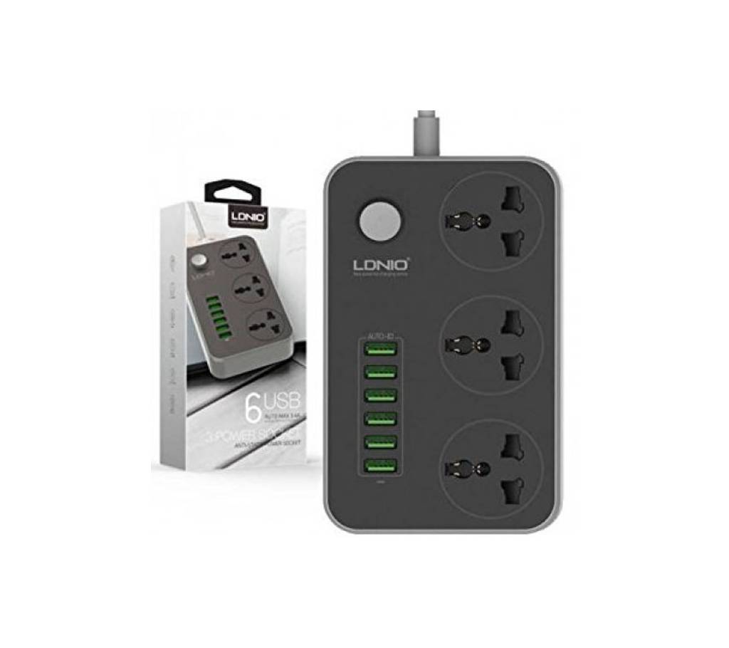 LDNIO 6 USB Charging পোর্ট 3.4A Power Strip পাওয়ার বাংলাদেশ - 645944