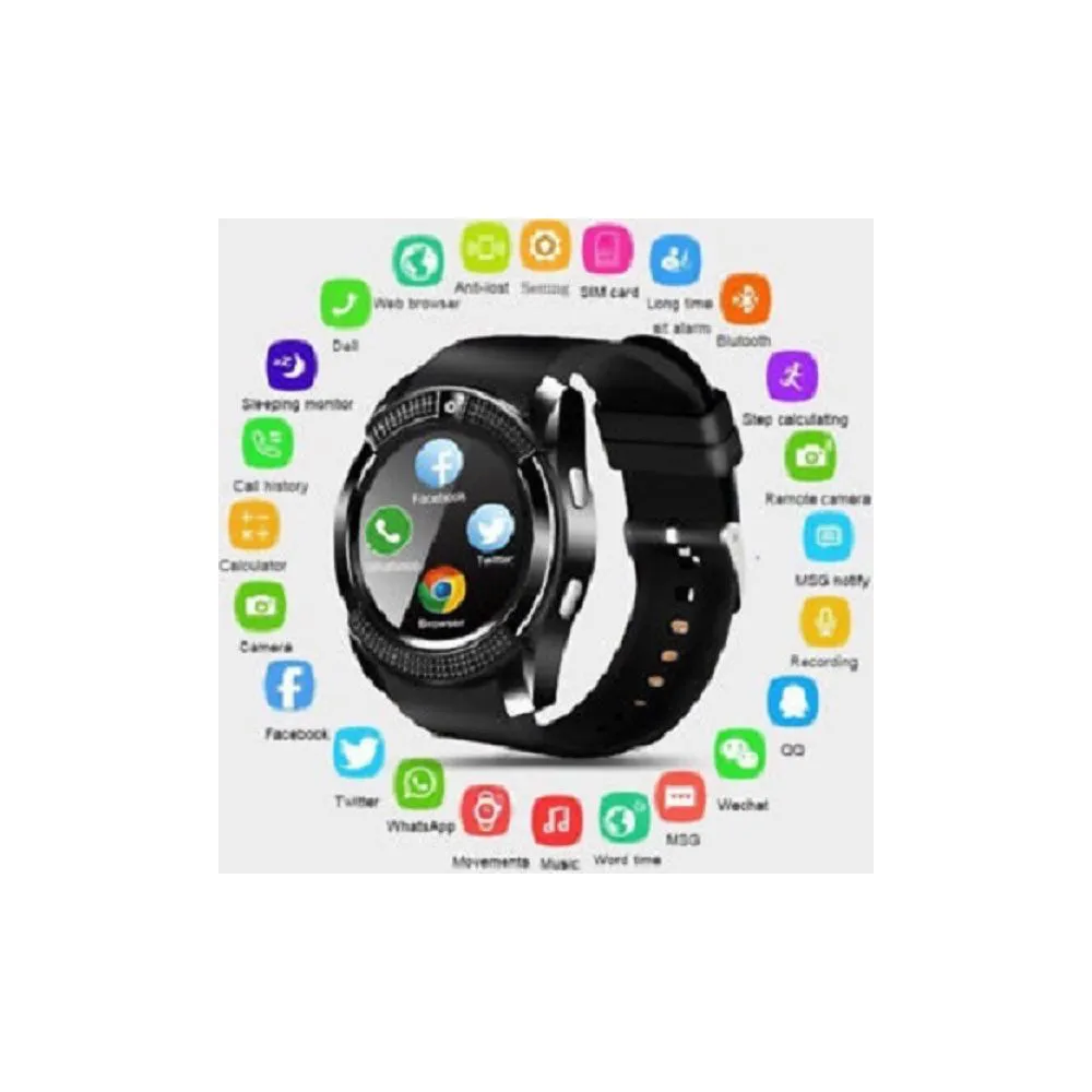 V8 Smart Watch single Sim Full Touch Call SMS Camera 