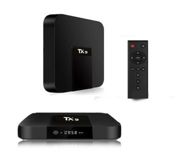 TX9 অ্যান্ড্রয়েড টিভি বক্স 4GB RAM 64GB ROM Wifi - Black