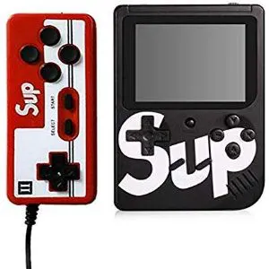 Sup 400 in 2 Game Player With Extra Controller Kids Game Console - Black