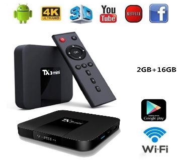 TX3 মিনি অ্যান্ড্রয়েড টিভি বক্স 2GB RAM 16GB ROM Android 10 WIFI Playstore