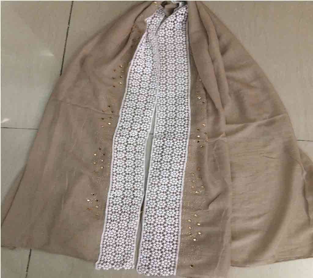 Cotton maxi hijab with lace and stone work বাংলাদেশ - 668611