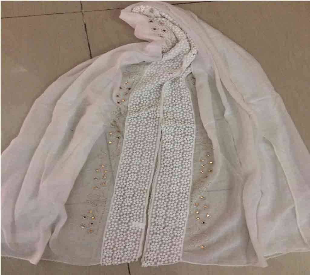 Cotton maxi hijab with lace and stone work বাংলাদেশ - 668617