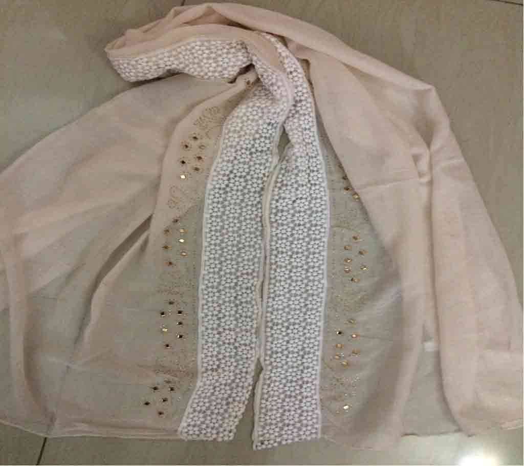 Cotton maxi hijab with lace and stone work বাংলাদেশ - 668618
