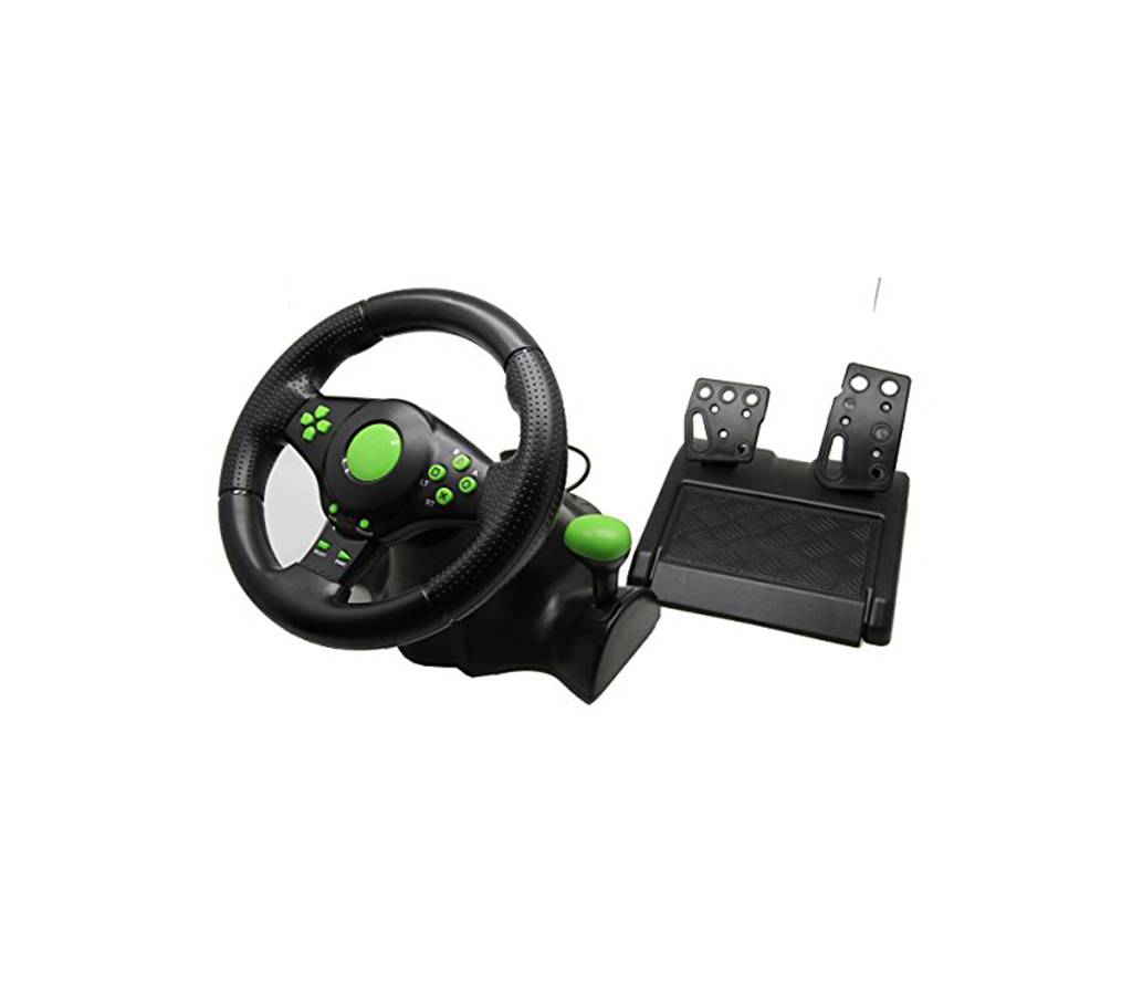 4 In 1 USB Gaming Steering Wheels With Vibration বাংলাদেশ - 719649