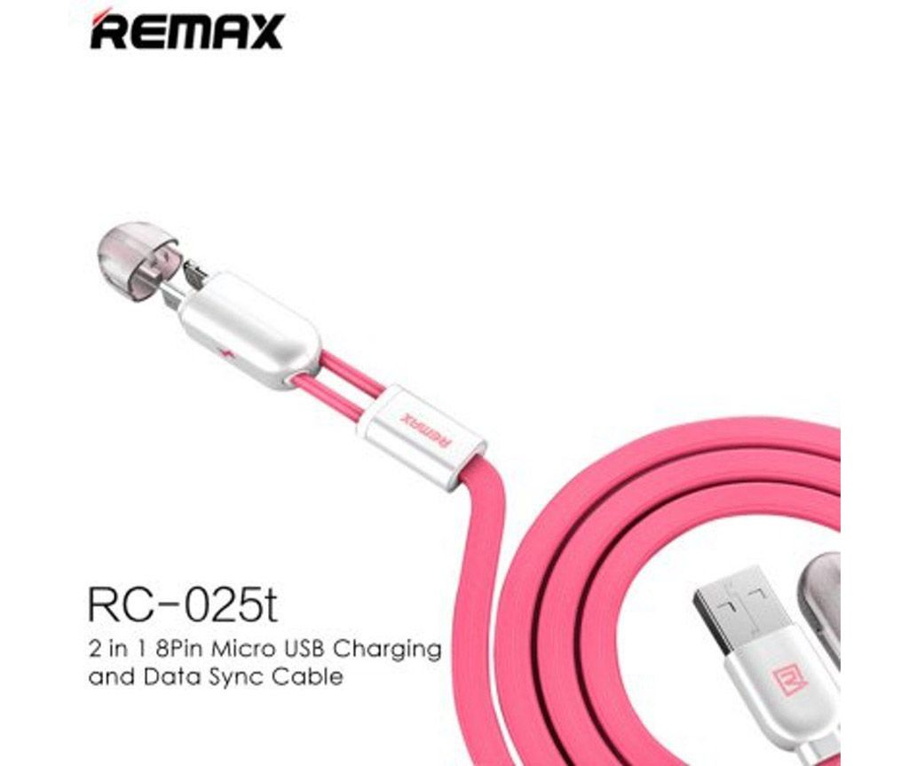 REMAX 2in1 8 pin micro USB চার্জিং কাম ডাটা ক্যাবল বাংলাদেশ - 211497