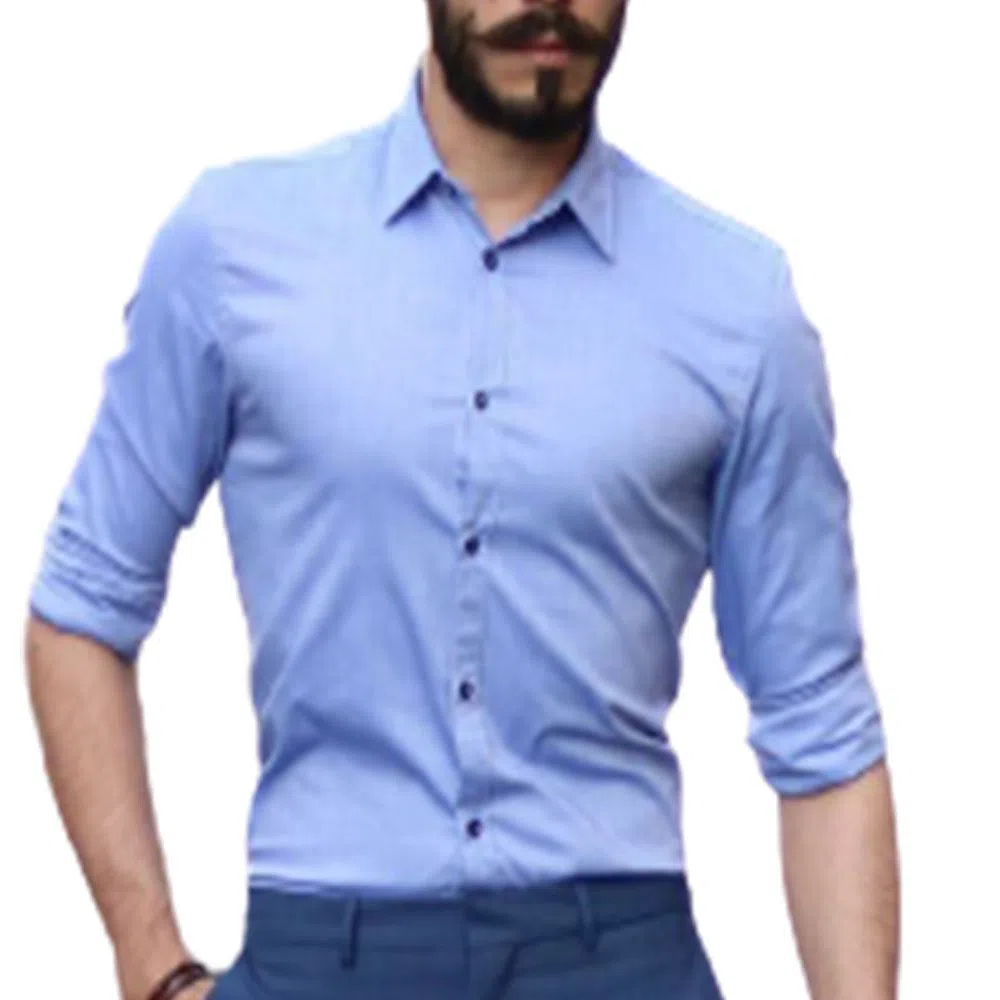 Cotton Long sleeve shirt for Men Sky Blue