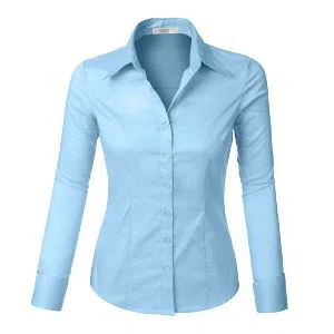 Cotton Long Sleeve Shirt for Women-4435