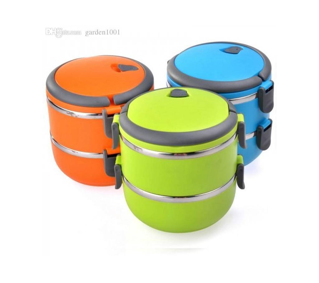 Two Layer Stainless Steel Lunchbox - 1 Piece বাংলাদেশ - 648531