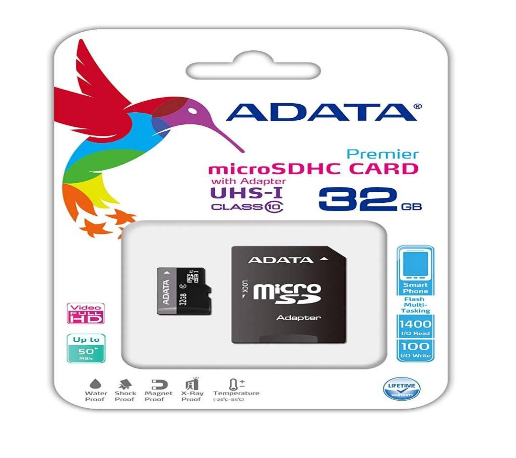 A Data 32GB class 10 Micro SD মেমোরি কার্ড বাংলাদেশ - 928898