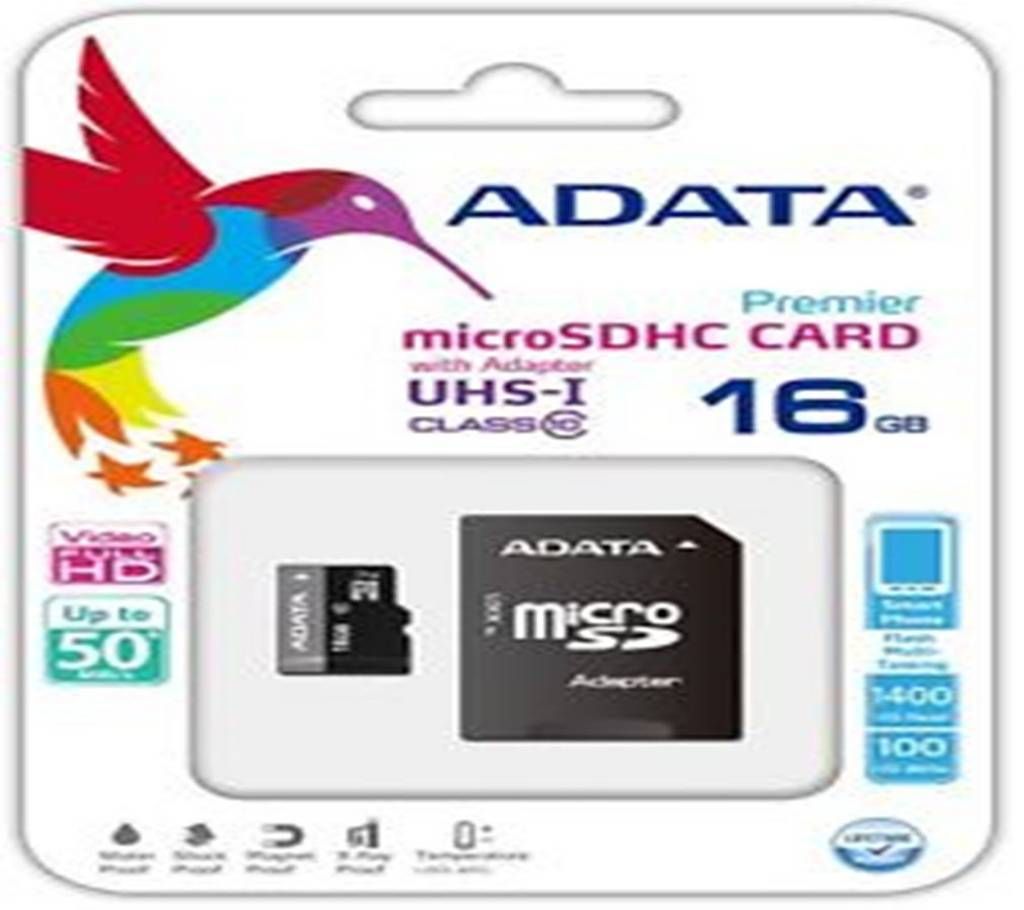 Adata 16GB মাইক্রো SD মেমোরি কার্ড বাংলাদেশ - 928900