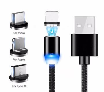 X-Cable Metal Magnetic Cable Fast Charging Micro USB Cable Type C Magnet Charger iPhone Ash Color