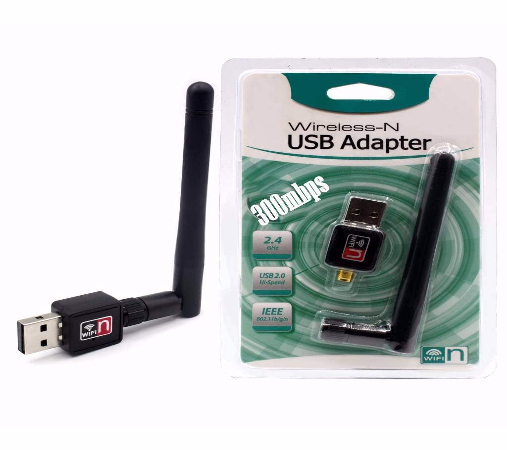 ওয়্যারলেস N USB অ্যাডাপ্টর উইথ অ্যান্টেনা 300 Mbps বাংলাদেশ - 1115265