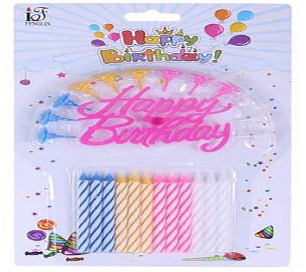 Happy Birthday ক্যান্ডেল - Multi color বাংলাদেশ - 771249
