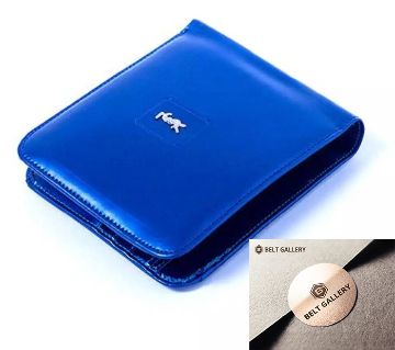 YSL Brand Luxury Short Slim Male Purses Money Wallet With Zipper Coin Pocket_Blue