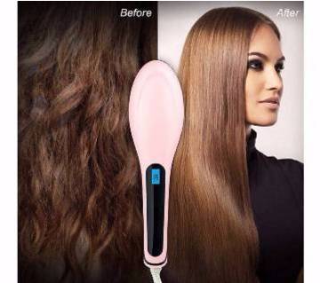 Hair straightening brush