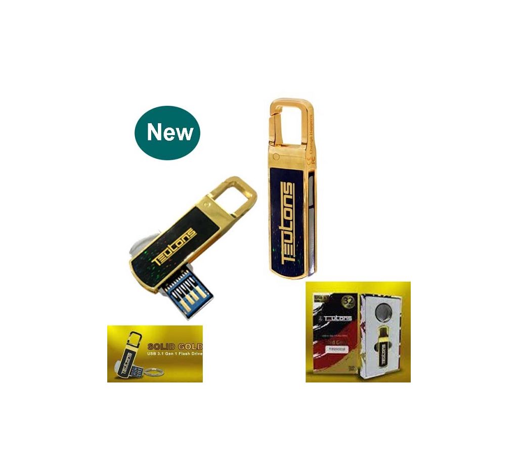 TEUTONS Solid Gold Plus 32 GB USB 3.1 Gen-1 Flash Drive বাংলাদেশ - 927622