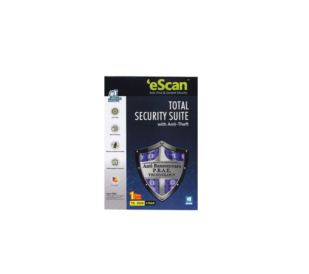 eScan টোটাল সিকিউরিটি Suite with Anti-Theft 2020  - 1 PC / 1 Year বাংলাদেশ - 1168029