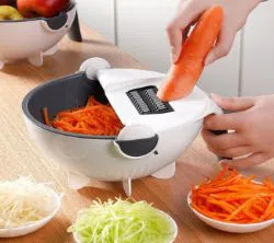 Vegetable cut with drain basket