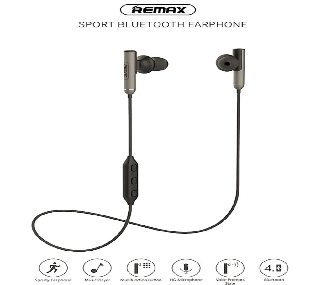 Remax RB-S9 Sport ওয়্যারলেস ব্লুটুথ ইয়ারফোন Stereo Headset In-Ear HD Stereo Bass Earbuds with Mic বাংলাদেশ - 1151899