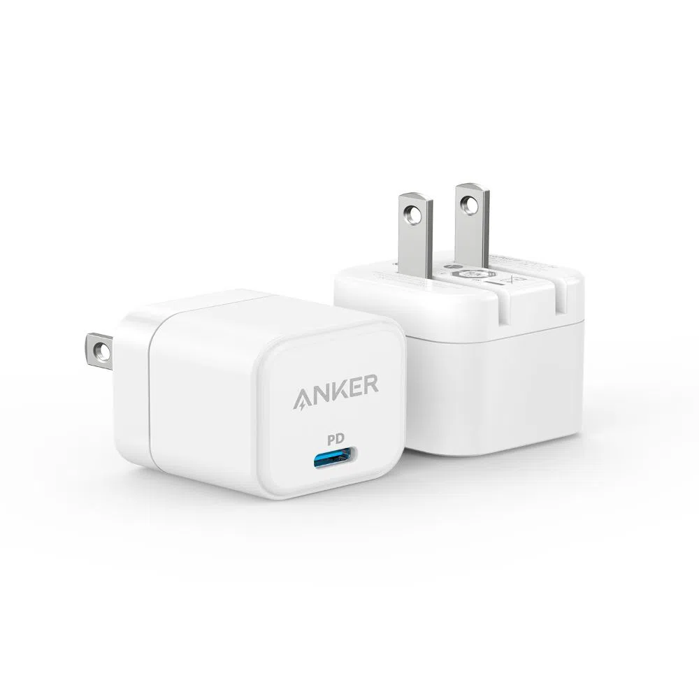 Anker Powerport iii 20W Cube PIQ 3.0 Fast Charger with Foldable Plug Durable Compact Fast Charger