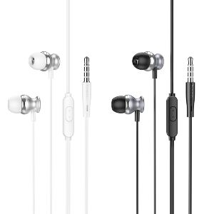 hoco M106 Metal Sound Cavity Universal Earphone with Built-In Microphone - 1 Piece (Random Colour)