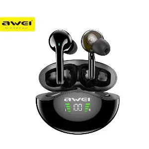 Awei T12P TWS Wireless Bluetooth Earbuds  Dual Driver Ergonomic Design With Built-In Microphone