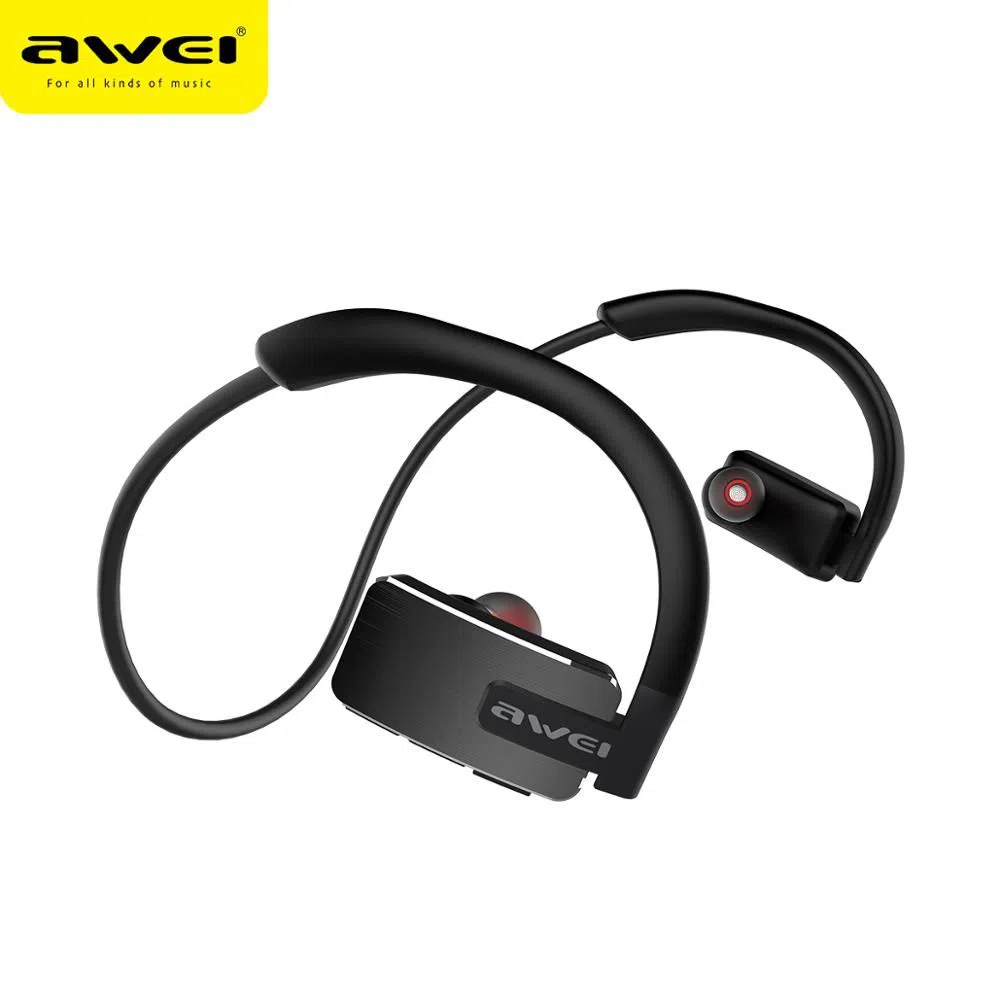 Awei A883BL Wireless Neckband Hi Bass Intelligent USE for Two Together CVC Intelligent Noise Reduction Earbuds