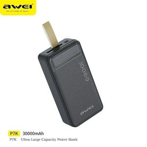 Awei P7K 30000mAh Portable Power Bank Dual Type A USB A and Type C Micro Dual Input 2.1A Fast Charging