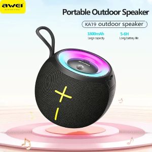 Awei KA19 Portable Bluetooth Speaker 12w Extra High Power Phantom Lighting TWS Interconnected Surround Sound Effect Speakers for Home Outdoors