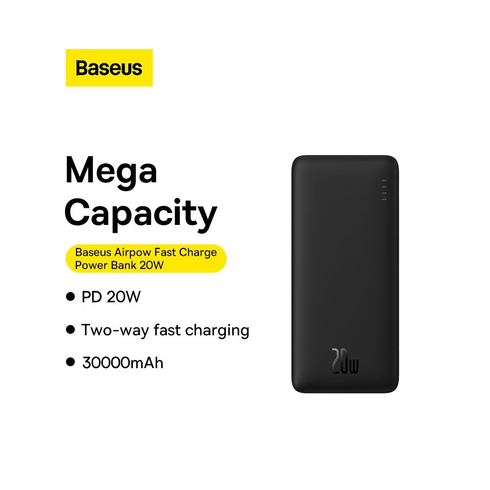 Baseus Airpow 20W 30000mAh Powerbank Fast Charging Multi In & Out put